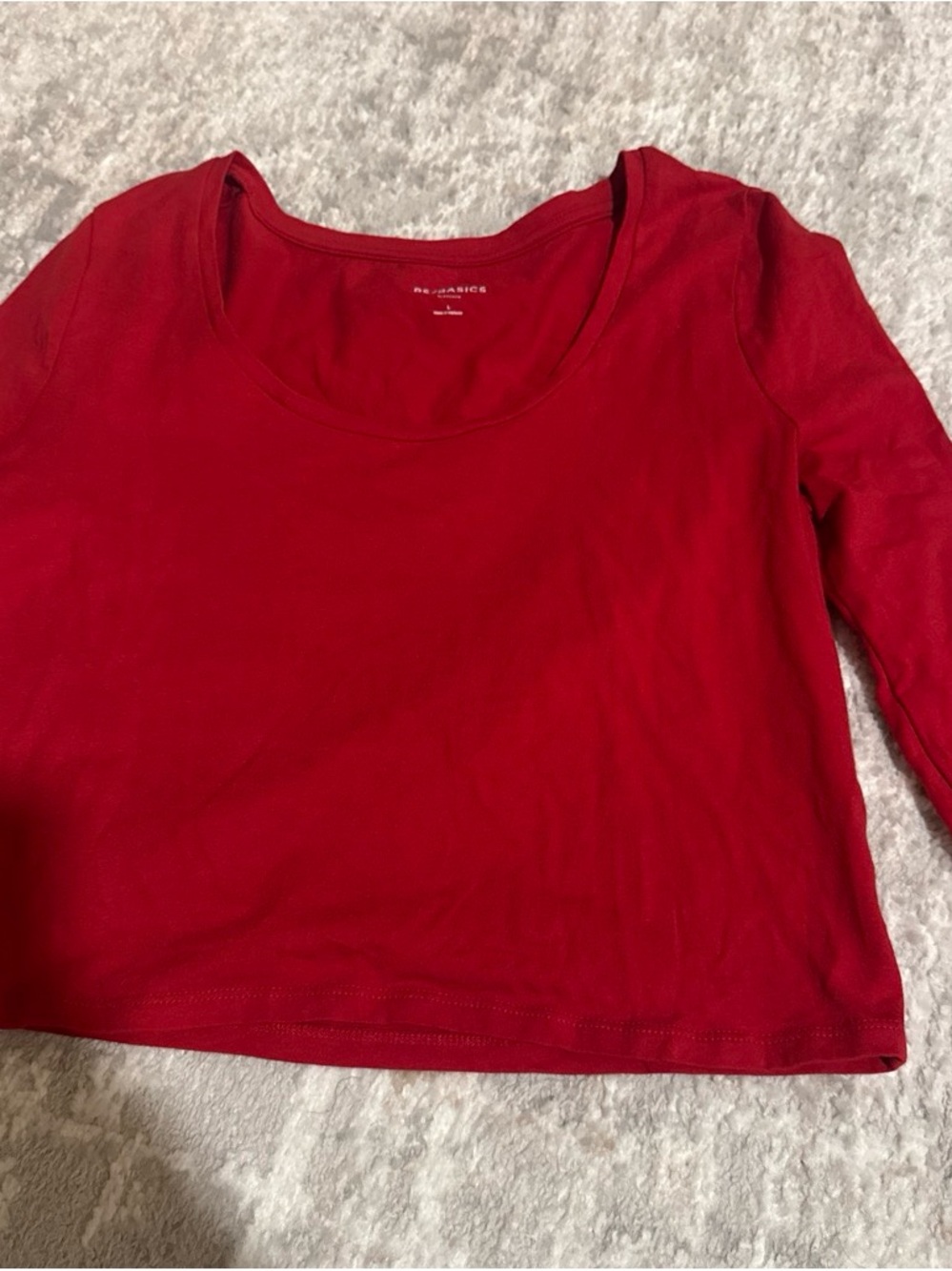 PacSun PS/Basics Red Crewneck Tee